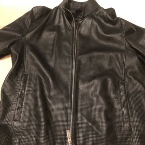 Armani black leather Jacket